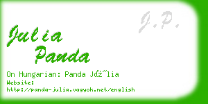 julia panda business card